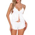 thumbnail image 1 of Gibobby sexy camisón de algodón Pijama suelto grande para mujer Pijama de encaje Soild Conjunto de lencería sexy Ropa para el (Blanco, M), 1 of 5