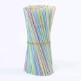 thumbnail image 5 of 300 Pieces Plastic Drinking Straws 8 Inches Long Multi-Colored Striped Bedable, 5 of 5