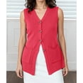 thumbnail image 5 of Womens Sleeveless Sweater Vest Button Red XL, 5 of 10