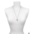 thumbnail image 3 of Delight Jewelry Silvertone Big Sister Rock on AB Crystal Heart Silvertone Be Strong and Courageous Bar Charm Necklace, 23", 3 of 4