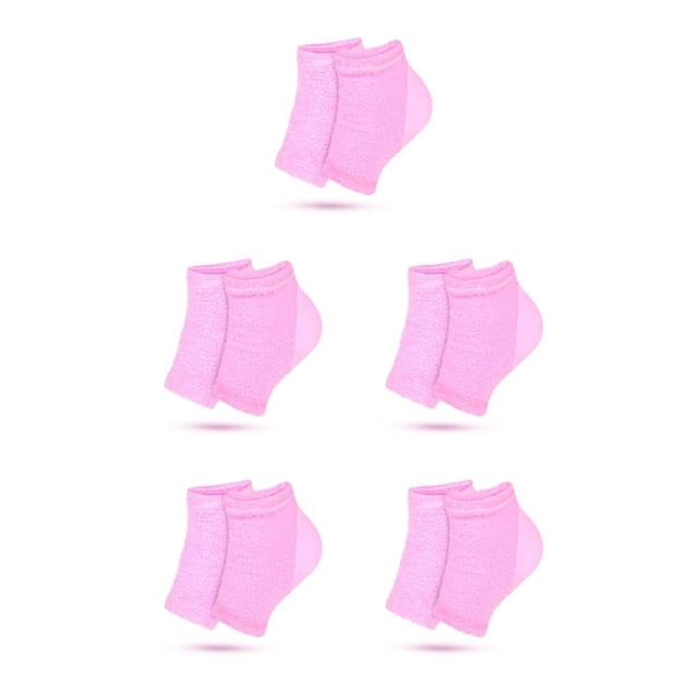 Par de tirantes de gel Soidarity para el talón protectores unisex reutilizables plantilla transpirable rosa