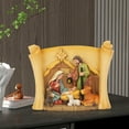 thumbnail image 3 of Jubilant  Nativity Scene Christmas Gift Meaningful Holiday Decor Christmas Manger Shed Statue Nativity Scene Resin Stable Creche Figurine for Holiday for Church, 3 of 8