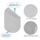 thumbnail image 4 of Kit de Parches Termoadhesivos Uxcell 4 Pcs 7 x 4 pulgadas para Codos y Rodillas de Terciopelo para Pantalones, Camisas, Chaquetas, Gris Claro, 4 of 7