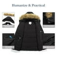 thumbnail image 2 of Chrisuno Women's Winter Plus Size Waterproof Thickened Coat Puffer Jacket with Detachable Hood Black 3X, 2 of 4