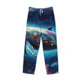 thumbnail image 6 of Daiia Vintage Colorful Patterned Dolphin Men's Sleep Pant with Pockets and Drawstring,Pajama Pants-Large, 6 of 9