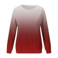 thumbnail image 5 of Dyegold Womens Casual Long Sleeve Sweatshirt Crew Neck Cute Gradient Pullover Tops Oversized Sweater Shirt Fall Fashion 2023, 5 of 5
