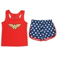 thumbnail image 5 of Wonder Woman Big Girls Logo Mesh Tank & Shorts PJ Set, 5 of 7