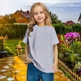 thumbnail image 6 of Lmnyox Summer Casual Striped T Shirt for Kids Short Sleeve Crew Neck Basic Tee Shirt Loose Boys Girls Tops, 6 of 8