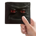 thumbnail image 4 of Devil Eye Wallet ojos Cartera cuero con cara contrabando - Necronomicon () Púrpura Rojo, 4 of 9