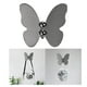 thumbnail image 4 of Gancho decorativo con forma de mariposa, de latón, resistente y minimalista, para guardar ropa. Gris, 4 of 8