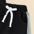 thumbnail image 2 of Xudanell Toddler Boy Outfits Color Block Summer 3-6 Month Boy Clothes Casual Pocket Crew Neck Pullover Shorts Suit, 2 of 7