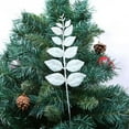 thumbnail image 1 of Nvzi Guirnalda de hojas artificiales para árbol de Navidad, decoración colgante para boda, color blanco, 1 of 5