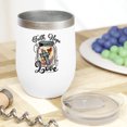 thumbnail image 2 of Faith Hope Love with a Cross in a Jar Art Merch Gift, White 12oz Wine Tumbler, 2 of 5