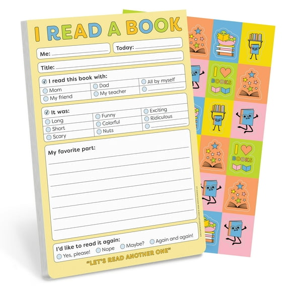 Knock Knock Kids I Read a Book Playtime Notepad