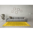 thumbnail image 3 of Ahgly Company Machine Washable Indoor Round Persian Yellow Traditional Area Rugs, 3' Round, 3 of 4