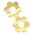 thumbnail image 2 of 12 Uds. De calcomanías de espejo para pared, pegatinas de pared hexagonales, espejo decorativo acrílico extraíble, decoraciones para el hogar DIY para, 2 of 6