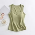 thumbnail image 2 of hotojiny Tank Tops for Women Cotton Scoop Neck Sleeveless Basic Shirt Stretchy Sleeveless Going out Casual Tee Summer Clothes, 2 of 3