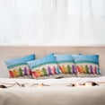 thumbnail image 7 of Ambesonne Summer Throw Pillow Cover 4 Pack, Colorful Wooden Deckchairs, 18", Multicolor, 7 of 7