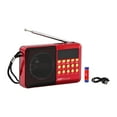 thumbnail image 1 of Miulika Radio Portable BT Carte TF Support Cadeaux pour Seniors Personnes Âgées avec Affichage LED Rouge, 1 of 9