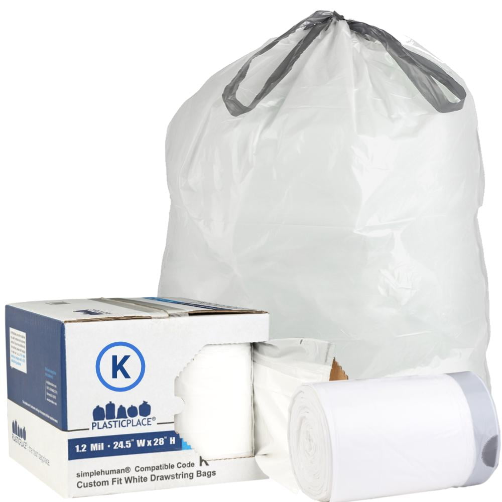 Plasticplace Simplehuman ® Code K Compatible │ Custom Fit Trash Bags