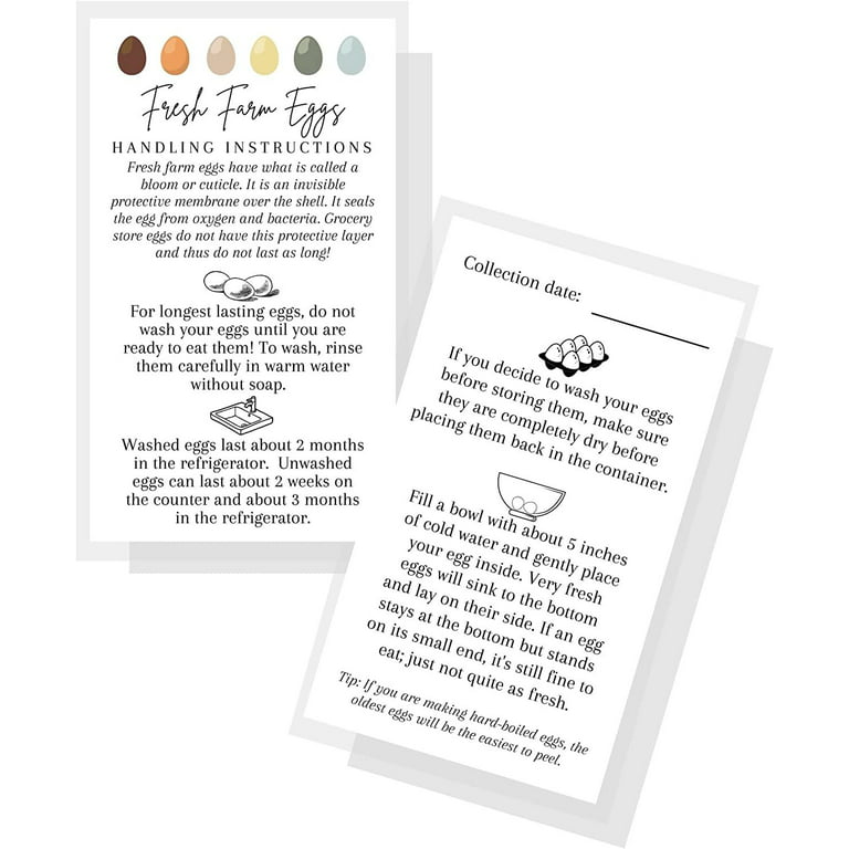 Fresh Farm Eggs Handling Instructions Eggs Design Business Card Egg Stamps  For Fresh Eggs Cards Label For Eggs Cartoons Accessories. - Temu Italy
