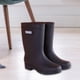 thumbnail image 1 of Botas de lluvia para mujer, botas de lluvia hasta la pantorrilla, calzado impermeable, botas de lluvia antes reutilizables, zapatos de lluvi Negro Talla UE 36, 1 of 8