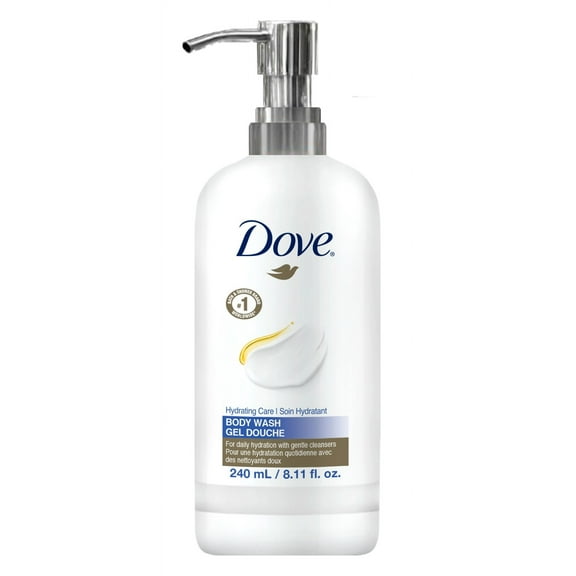 Dove 240 ml (8.11 oz) Hydrating Body Wash with Pump - Case of 24