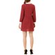 thumbnail image 3 of Vestido de camisa de manga larga a cuadros para mujer Inspire Chic, color rojo, 3 of 5