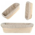 thumbnail image 2 of (12.2”*5.9”*3.1”) Rectangle Bread Banneton Proofing Basket & Liner SUGUS HOUSE Brotform Dough Rising Rattan Handmade rattan bowl - Perfect For Artisan, 2 of 5