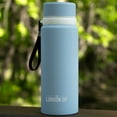 thumbnail image 4 of London Sip 25 oz Multi-Purpose Tea Infuser Mug – Fruit Infuser Water Bottle for Hot and Cold – Double Wall Stainless Steel Insulated, Blue Sunrise, 4 of 10