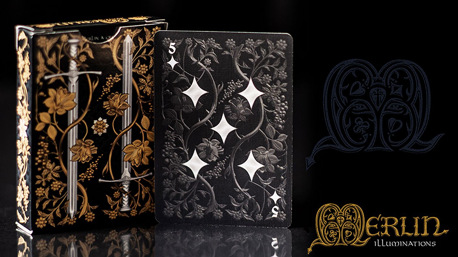 Merlin the Magician Illuminations by Dent-de-Lion du Midi for Art Playing Cards