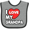 thumbnail image 3 of Inktastic I Love My Grandpa Boys or Girls Baby Bib, 3 of 4