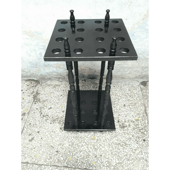NAUTICALMARTUS Walking Cane Stand Square Wooden Storage Rack for Walking Canes Sticks Golf Clubs Display Stand Entryway Stick Holder Cane Display Stand