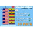 thumbnail image 3 of (x10) 3M Reflective Ecuador and US Flag Stickers | Versatile & High Quality Safety Decals | Hard hats, laptops, bikes, toolboxes, 3 of 3