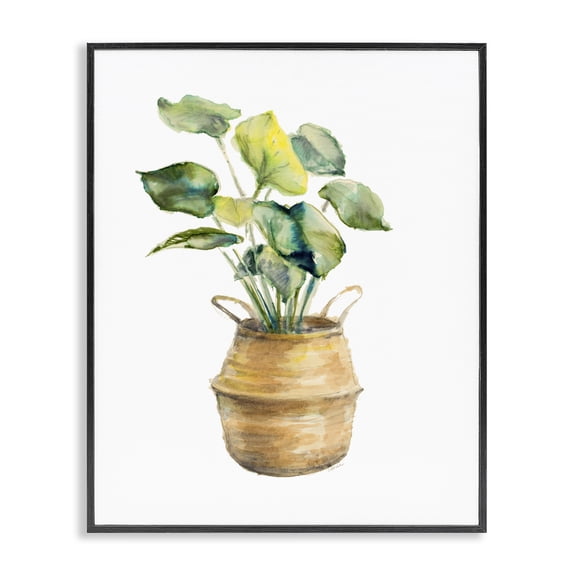 Stupell Industries Scandinavian Plant In Pottery Black Framed Giclee Art, 11 x 14, by Lanie Loreth