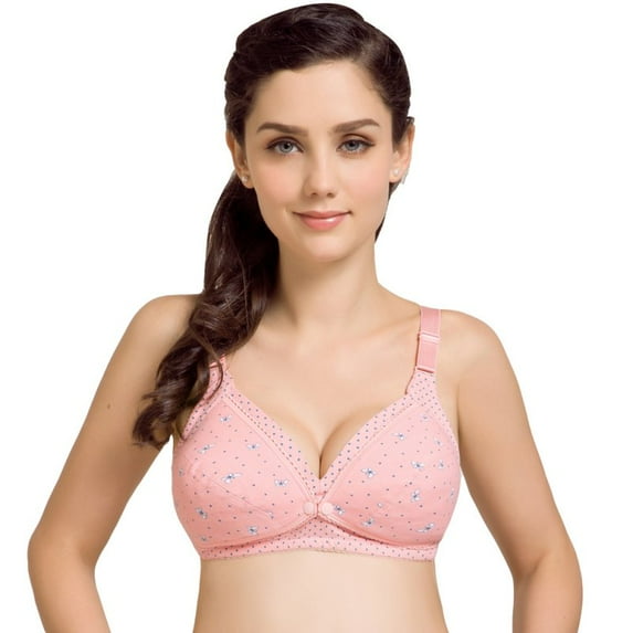 Front Buckle Semi-Concealed Gathering Anti-Sagging No Steel Ring Nursing Bra For Pregnant Women(75-95)