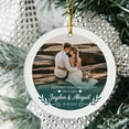 thumbnail image 2 of Our First Christmas as Mr & Mrs Ornament 2025, Custom Name Text Date Names Photo Keepsake, 1st Christmas Married Ornament for Newlywed Couple, 2 of 5