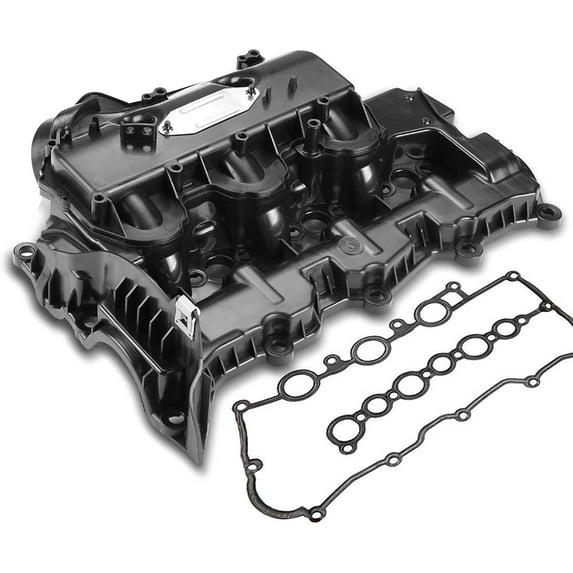 A-Premium Left Engine Valve Cover Inlet Manifold with Gasket Compatible with Land Rover Discovery 2014-2018 LR4 2014-2016 V6 3.0L