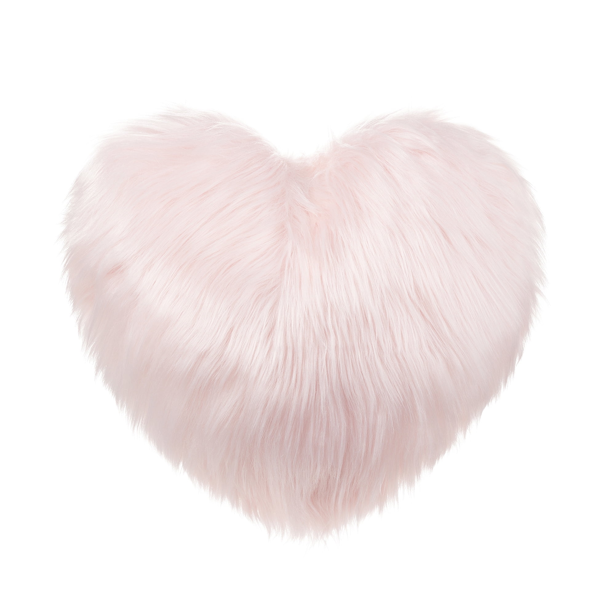 SUNSIOM Fluffy Heart Pillows Super Soft Heart Shaped Throw Pillows Faux Fur Cushions for Sofa Couch Chair