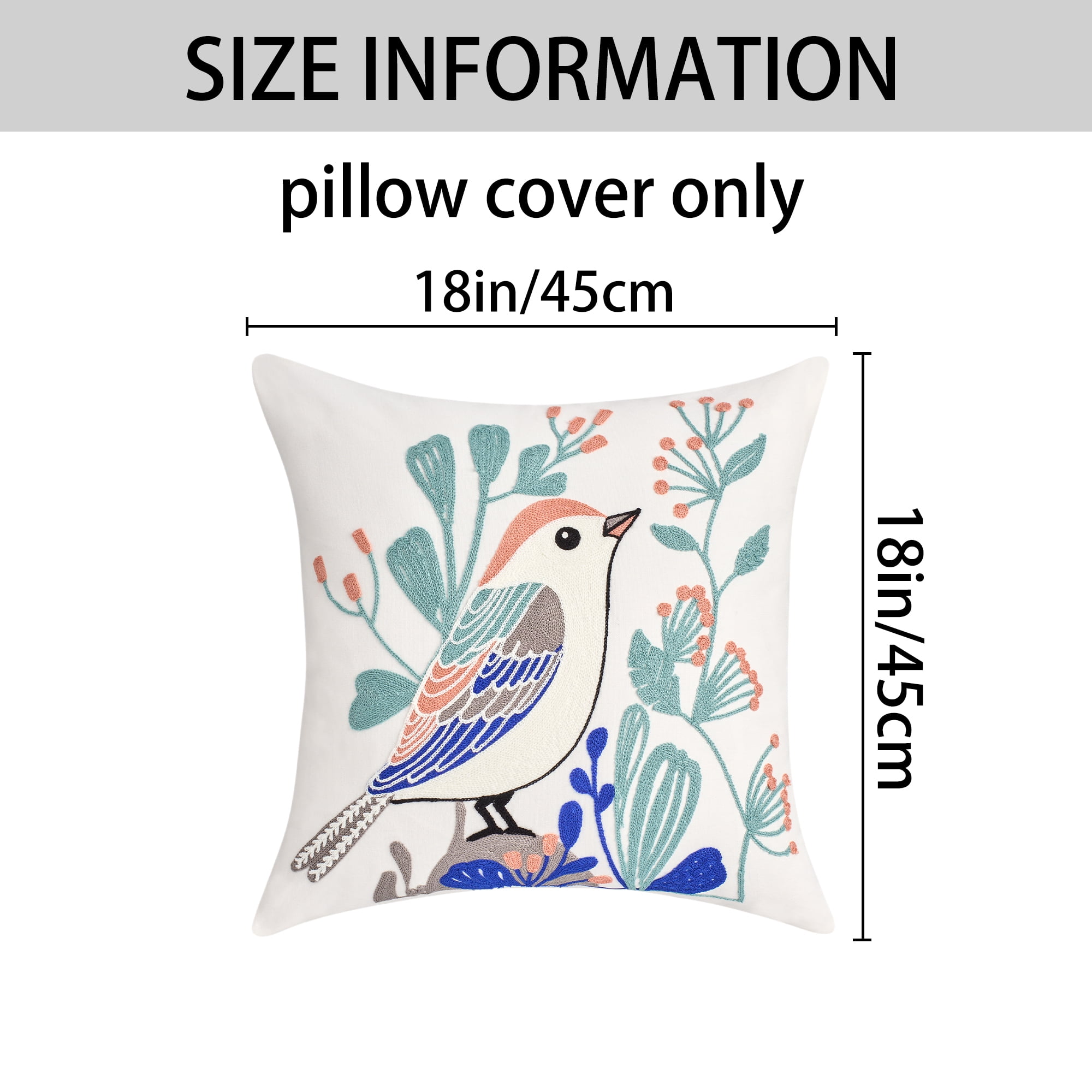 Unique Bargains Square Throw Pillow Covers Pack of 2 Multicolor Pattern 7 18" x 18"
