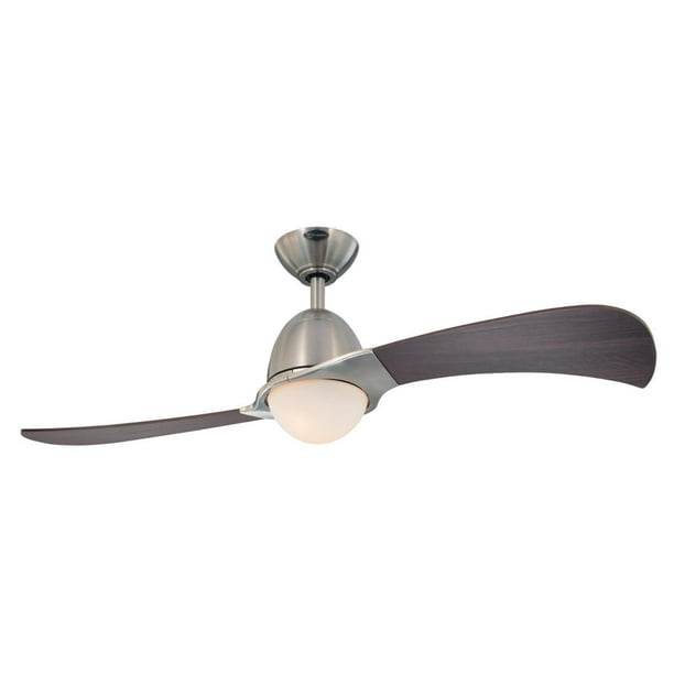 2 Blade Indoor Led Ceiling Fan Nickel, 2 Blade Ceiling Fan With Light