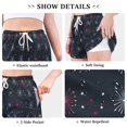 thumbnail image 6 of FORMRS Womens Swim Shorts Mesh Liner Quick Dry Casual Beach Board Bottom with Pockets, Sizes S-2XL, Starry Night Pattern, 6 of 9