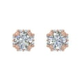 thumbnail image 2 of Royal 1/2 Carat Diamond Stud Earrings in 14K Rose Gold, 2 of 4