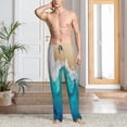 thumbnail image 6 of Lsque Beach Print Men's Pajama Pants, Lounge Pant - Comfortable Home Wear,Elastic Waistband, Stylish Design-XX-Large, 6 of 9