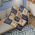 Personalized Throw Blanket with Name Photo for Couch Bed and Sofa
