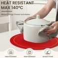thumbnail image 6 of REGALWOVEN Placemats Set of 6 Faux Leather Placemats for Kitchen Dining Table Decor Washable Heat Resistant Table Placemats Wipeable Table Mat Red 15*15in, 6 of 7