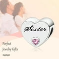 thumbnail image 4 of ROSIANNA 925 Sterling Silver Charm for Bracelets Sister's Love Heart Charms Women Bracelet Charm, 4 of 6