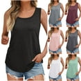 thumbnail image 7 of FAIWAD Summer Tank Tops for Women Sleeveless Scoop Neck Loose Casual Basic Shirts Teen Girls Workout Vacation Blouse, 7 of 7