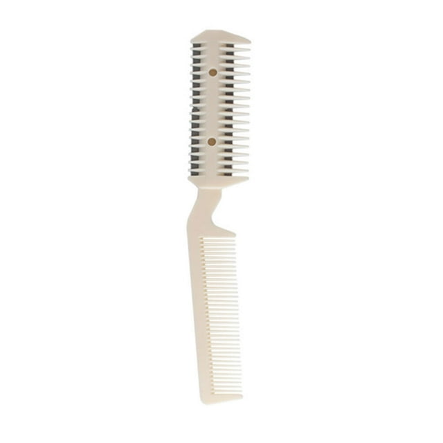 Hair Razor Comb Multi-purpose Hair-cutting Device Unisex Hair-shaving Accessories Hairdressing Tool for Salon Shop Household Use Beige