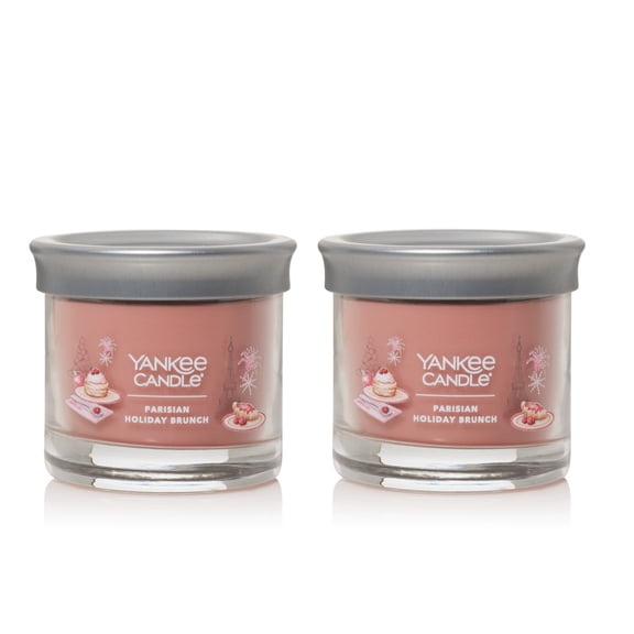 Yankee Candle PARISIAN HOLIDAY BRUNCH Small Single Wick Signature Tumbler Candle 4.3oz (Set of 2)
